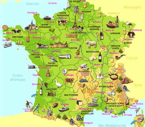 Carte France Touristique | Carte | France travel, France geography ...