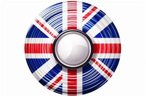 Premium Vector | UK flag button on a white background Vector illustration