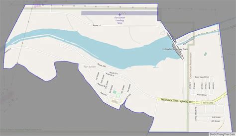 Map of Fort Smith CDP, Montana - Thong Thai Real