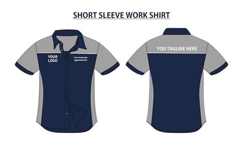 Premium Vector | Short Sleeve Work Shirt Design