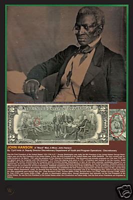 JOHN HANSON 1ST BLACK PRESIDENT POSTER | #162253201