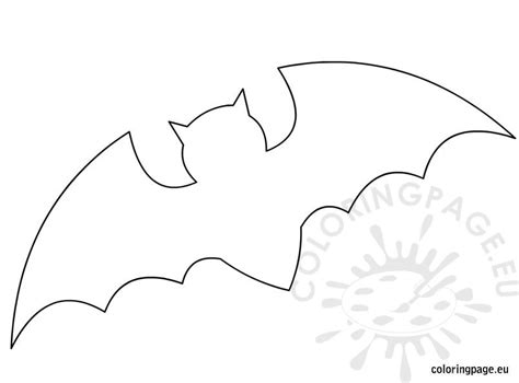 Bat Template for Halloween – Coloring Page