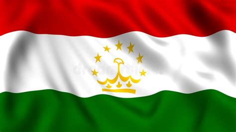 Tajikistan Flag Waving in the Wind Symbol Stock Illustration ...