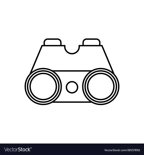 Binoculars optical accessory isolated icon Vector Image