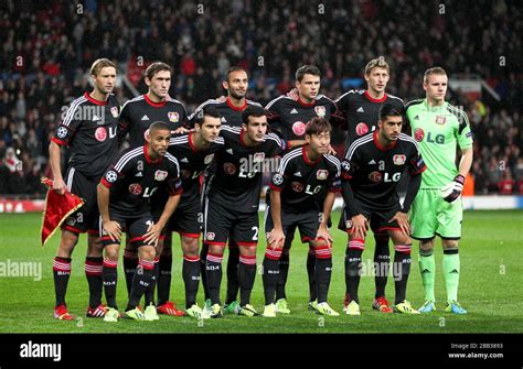 The Bayer Leverkusen players pose for photographers Stock Photo - Alamy