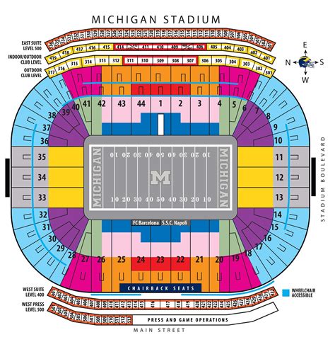 Michigan Stadium Seating Chart with Rows and Seat Numbers, Tickets Price 2023, Parking Map