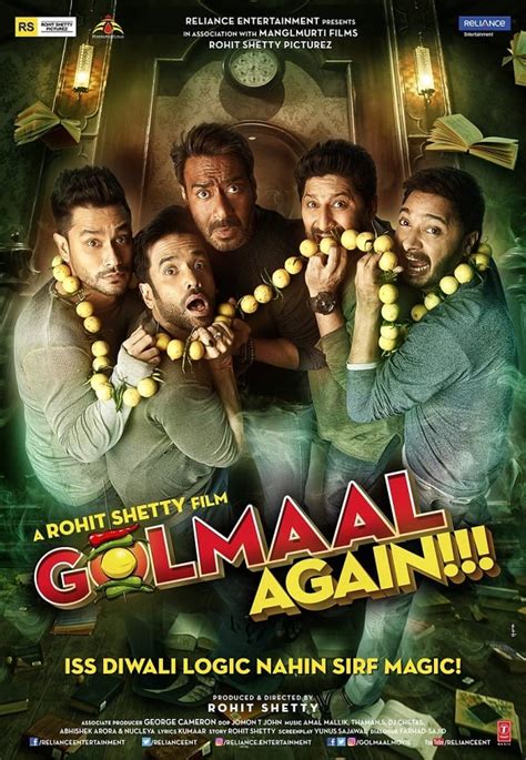 Golmaal Again new poster: So what's scaring Ajay Devgn and his band of boys? - Bollywood News ...