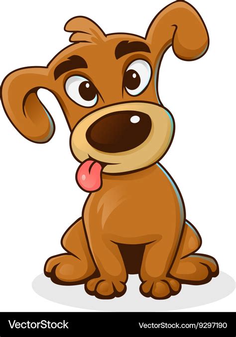 Cartoon funny dog Royalty Free Vector Image - VectorStock