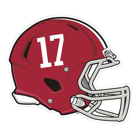 AL - Alabama #17 Helmet Decal 6" - Alumni Hall