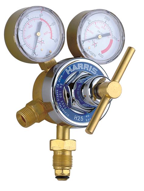 HARRIS MODEL H25 HIGH FLOW OXYGEN CYLINDER REGULATOR 300BAR (H1110)