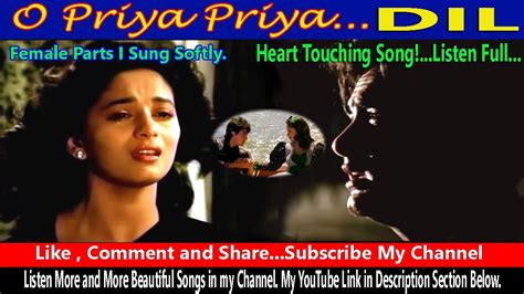 O Priya Priya Song | Dil | Superhit Song | Popular Hindi Song | Heart ...