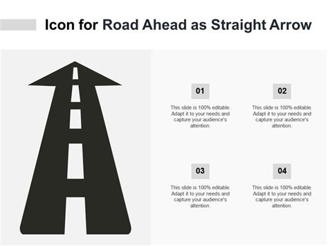 Icon For Road Ahead As Straight Arrow | Presentation Graphics ...