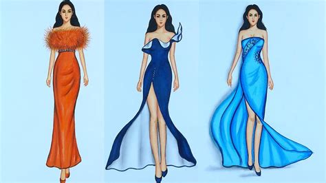 Fashion illustration compilation (speed drawing) - YouTube