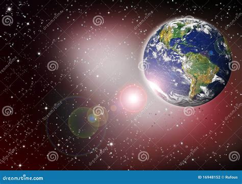 Planet Earth With Sunrise In Space Stock Photography - Image: 16948152