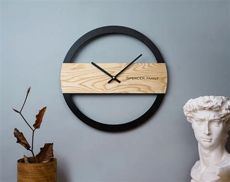 Personalized Modern Wall Clock EXOTIC Wood Silent Custom - Etsy