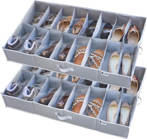 Under Bed Shoe Storage Organizer - Set of 2 – Shoe Organizer Under Bed ...