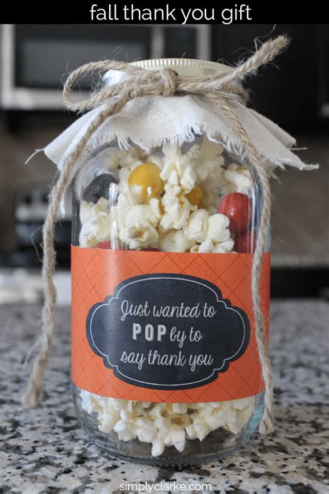 Low Calorie Popcorn Fall Gift Idea - Simply Clarke