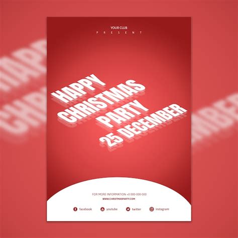 Free PSD | Christmas cover template