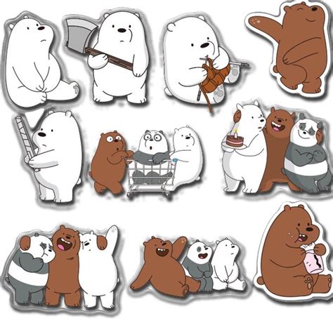 We bare bears stickers, Hobbies & Toys, Stationery & Craft, Craft ...