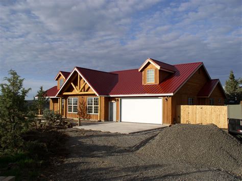 Red metal roof | Metal roof houses, Red roof, Metal roof colors