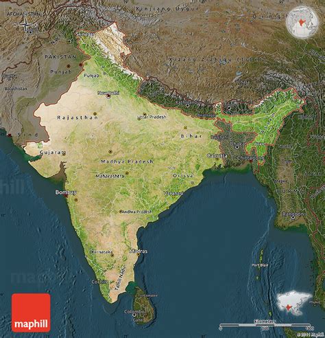 Satellite Map Of India ~ BAGOFCLICHES