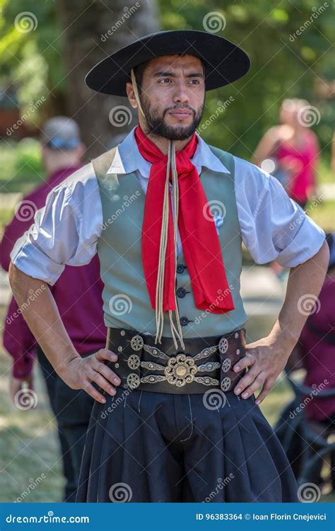 Portrait of Dancer Man from Argentina in Traditional Costume Editorial ...