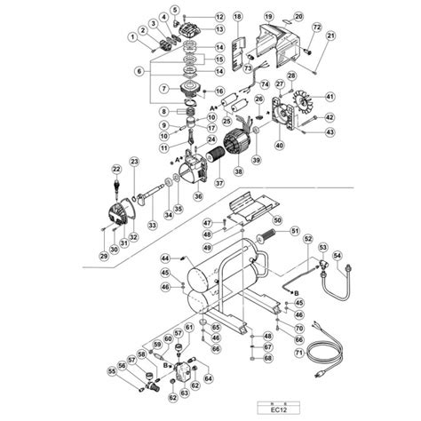 Hitachi AIR COMPRESSOR EC12 Spare Parts