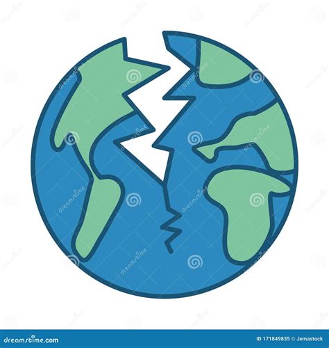 Earth With Broken Ozone Layer Vector Illustration | CartoonDealer.com #12186542