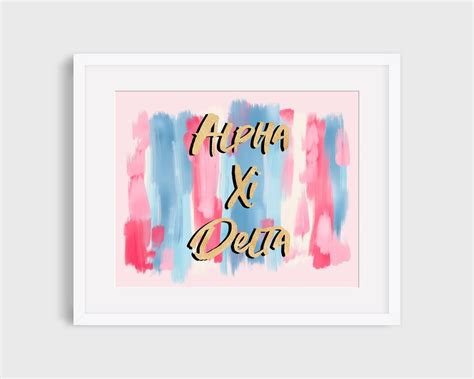 Alpha Xi Delta Sorority Printable Art Print Axid Sorority - Etsy