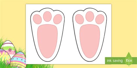 Easter Bunny Footprints Template | Primary Resources