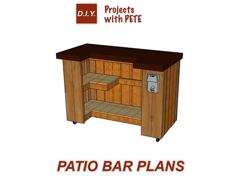 DIY Project Plans, Detailed and Downloadable | DIY Projects with Pete | Diy outdoor bar, Bar ...