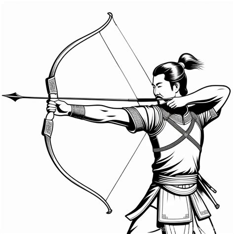 Ancient Chinese Archer in Armor Aiming | Stable Diffusion Online