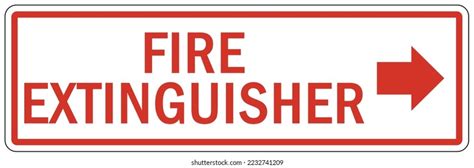 Fire Extinguisher Arrow Sign Labels Stock Vector (Royalty Free ...