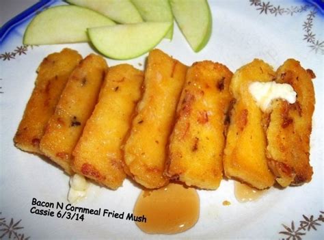 Bacon N Cornmeal Fried Mush Recipe | Just A Pinch Recipes