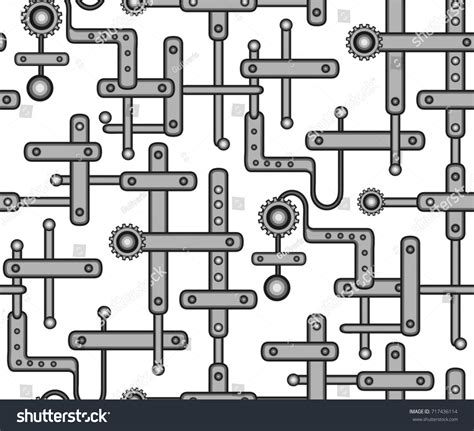 Seamless Vector Mechanical Pattern Metal Cogs Stock Vector (Royalty Free) 717436114 | Shutterstock