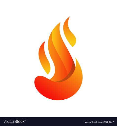 3d fire flames logo design symbol icons in white Vector Image