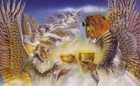 #57 One of the 4 wild beast handing out the golden bowls full of Gods anger to the 7 angels ...