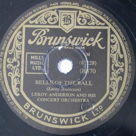 78 record in frame BELLE OF THE BALL / BLUE TANGO leroy anderson | eBay