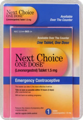 Next Choice 1.5mg One Dose Emergency Contraceptive Tablet, 1 ct - Kroger