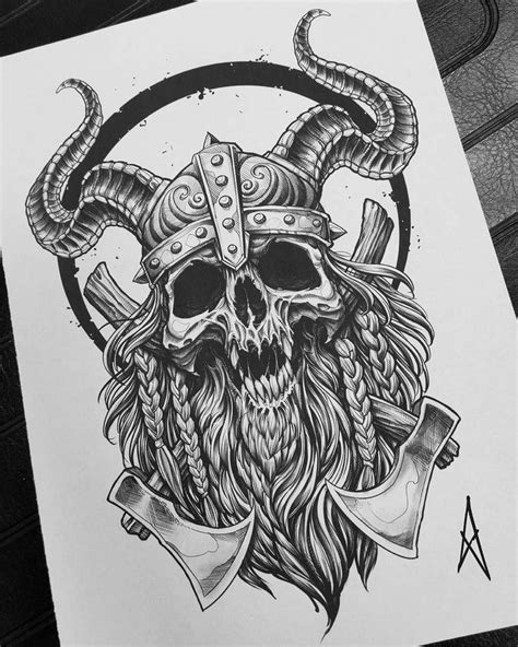 Viking Skull Tattoo Designs