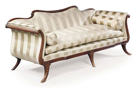 AN ENGLISH GRAINED MAHOGANY SOFA , OF REGENCY STYLE, LATE 19TH EARLY 20TH CENTURY | Christie's