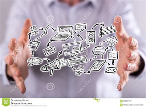 Concept of communication stock photo. Image of background - 120951972