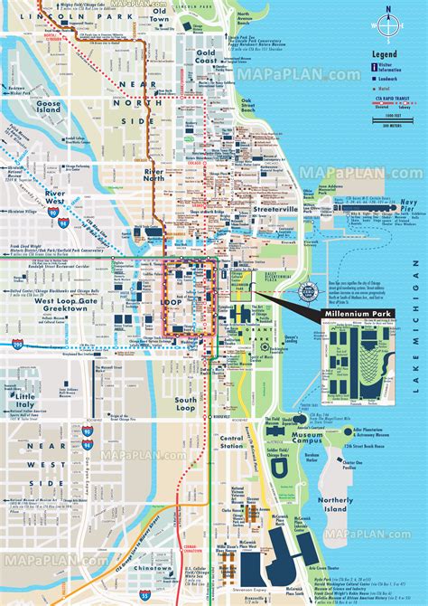 Chicago Sightseeing Map