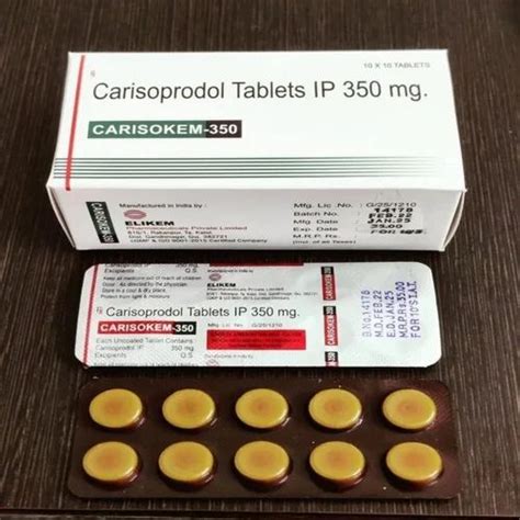 Carisoprodol 350 Mg Tablets at Rs 1200/box | Tiruppur | ID: 2851782418030