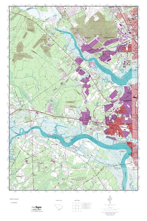 MyTopo Johns Island, South Carolina USGS Quad Topo Map