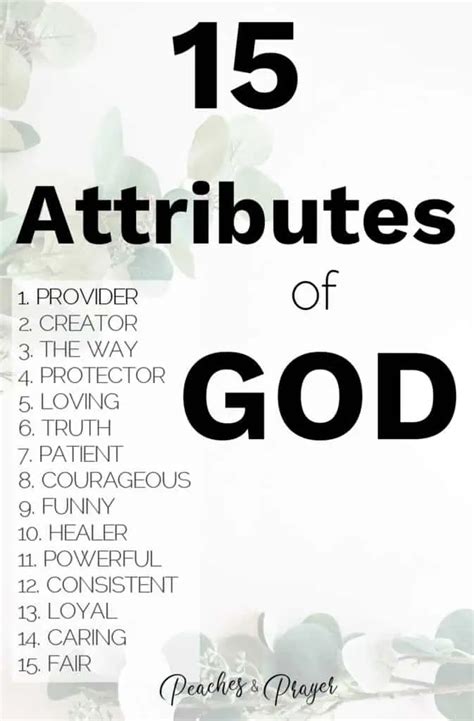 15 Attributes of God - Peaches & Prayer