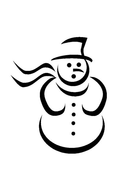 Snowman Outline - ClipArt Best