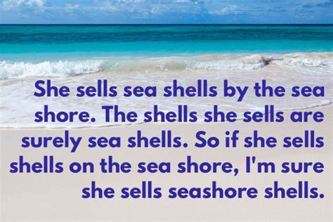 Say it 5 times fast without making any mistakes. 😂 She sells sea shells ...