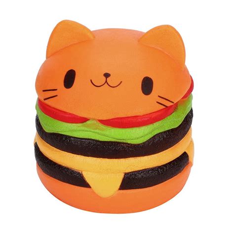 Jumbo Cartoon Cat Hamburger Toy – CatLoversParadise101 | Soft toy, Cartoon cat, Toys uk