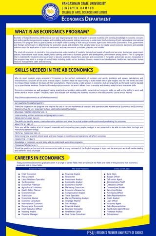 AB Economics Program - Bulletin of Information | PDF | Free Download